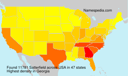 Surname Satterfield in USA Surname Satterfield in USA