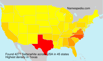 Surname Satterwhite in USA Surname Satterwhite in USA