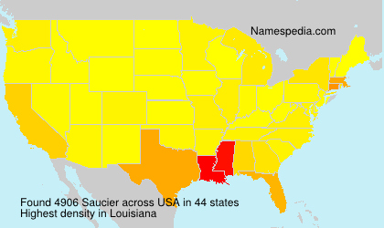Surname Saucier in USA Surname Saucier in USA