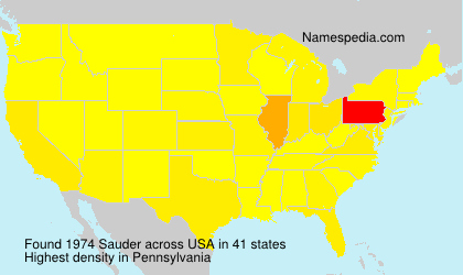 Surname Sauder in USA Surname Sauder in USA