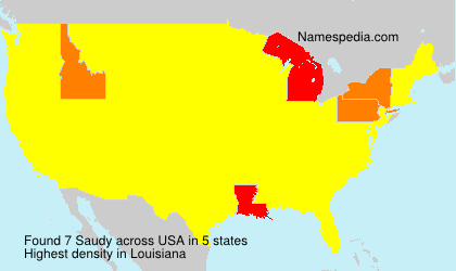 Surname Saudy in USA Surname Saudy in USA