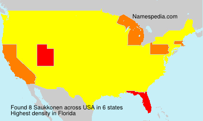 Surname Saukkonen in USA Surname Saukkonen in USA