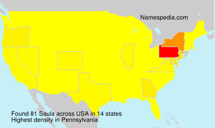 Surname Saula in USA Surname Saula in USA
