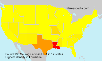 Surname Saurage in USA Surname Saurage in USA