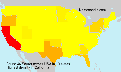 Surname Sauret in USA Surname Sauret in USA