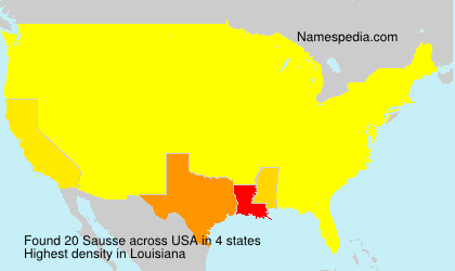Surname Sausse in USA Surname Sausse in USA