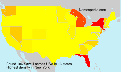 Surname Savalli in USA Surname Savalli in USA