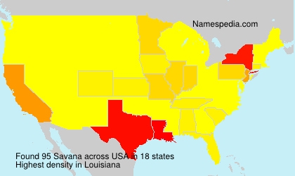 Surname Savana in USA Surname Savana in USA