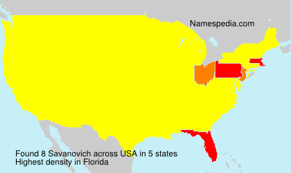 Surname Savanovich in USA Surname Savanovich in USA
