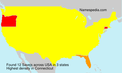 Surname Savejs in USA Surname Savejs in USA