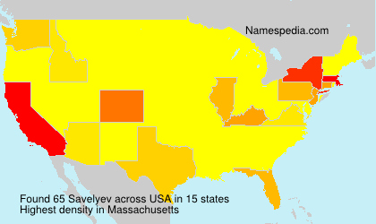 Surname Savelyev in USA Surname Savelyev in USA