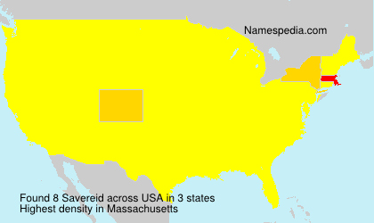 Surname Savereid in USA Surname Savereid in USA