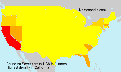 Surname Savet in USA Surname Savet in USA