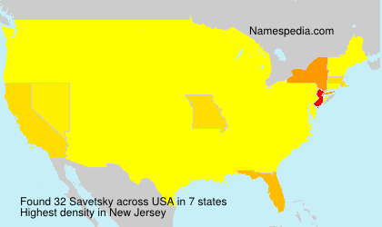 Surname Savetsky in USA Surname Savetsky in USA