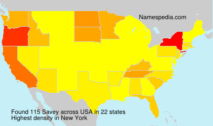 Surname Savey in USA Surname Savey in USA