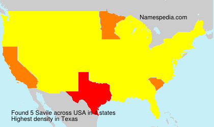 Surname Savile in USA Surname Savile in USA