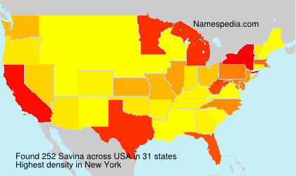 Surname Savina in USA Surname Savina in USA