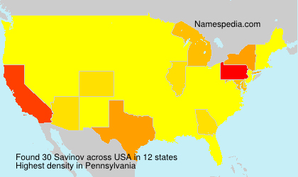 Surname Savinov in USA Surname Savinov in USA