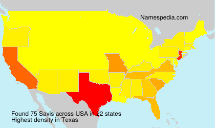 Surname Savis in USA Surname Savis in USA
