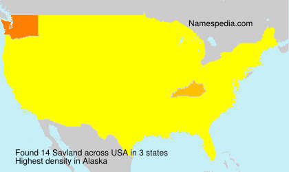Surname Savland in USA Surname Savland in USA