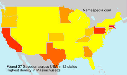 Surname Savoeun in USA Surname Savoeun in USA