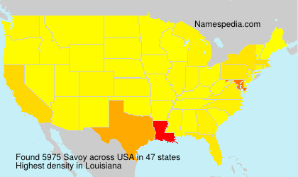 Surname Savoy in USA Surname Savoy in USA