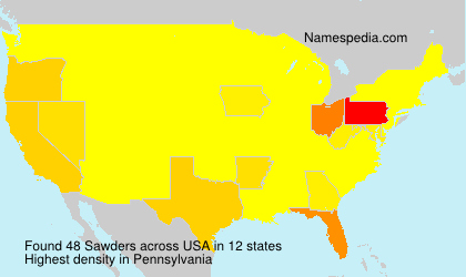 Surname Sawders in USA Surname Sawders in USA