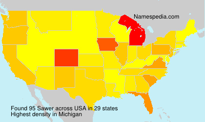 Surname Sawer in USA Surname Sawer in USA