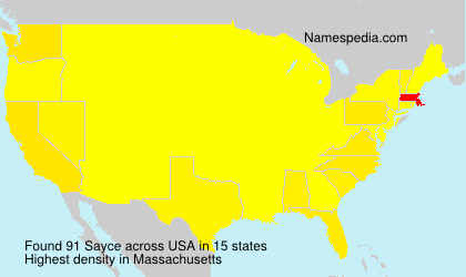 Surname Sayce in USA Surname Sayce in USA