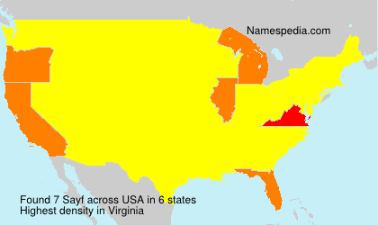 Surname Sayf in USA Surname Sayf in USA