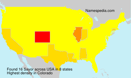 Surname Sayor in USA Surname Sayor in USA