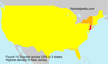 Surname Sayrafe in USA Surname Sayrafe in USA