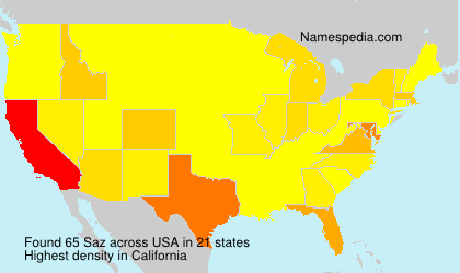 Surname Saz in USA Surname Saz in USA