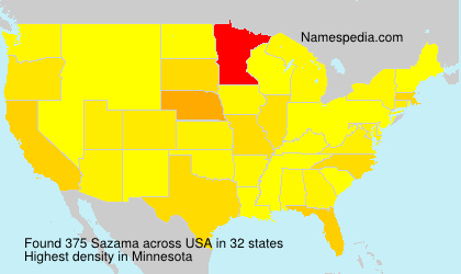 Surname Sazama in USA Surname Sazama in USA