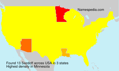 Surname Sazdoff in USA Surname Sazdoff in USA