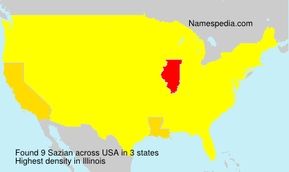 Surname Sazian in USA Surname Sazian in USA