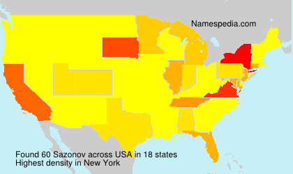 Surname Sazonov in USA