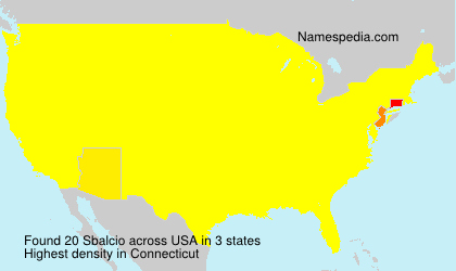 Surname Sbalcio in USA Surname Sbalcio in USA
