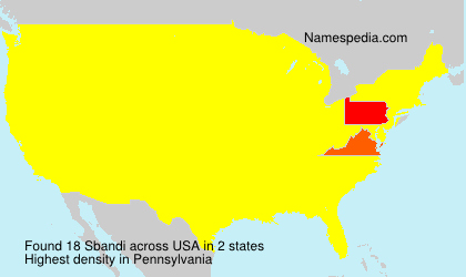 Surname Sbandi in USA