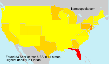 Surname Sbar in USA