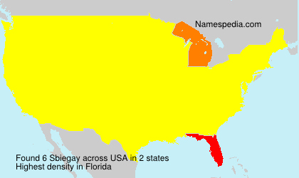 Surname Sbiegay in USA