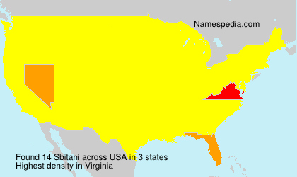 Surname Sbitani in USA