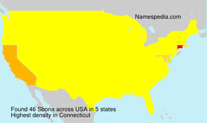 Surname Sbona in USA