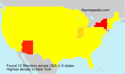 Surname Sbordoni in USA