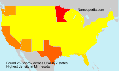 Surname Sborov in USA