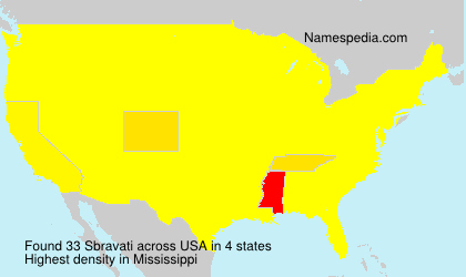 Surname Sbravati in USA