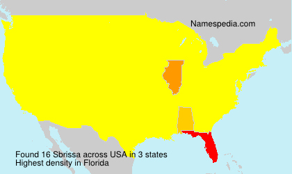 Surname Sbrissa in USA Surname Sbrissa in USA