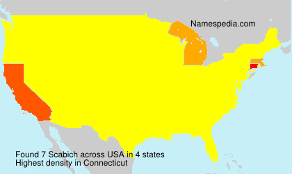 Surname Scabich in USA Surname Scabich in USA