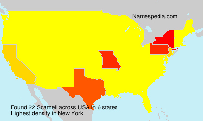 Surname Scamell in USA Surname Scamell in USA