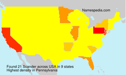 Surname Scander in USA Surname Scander in USA